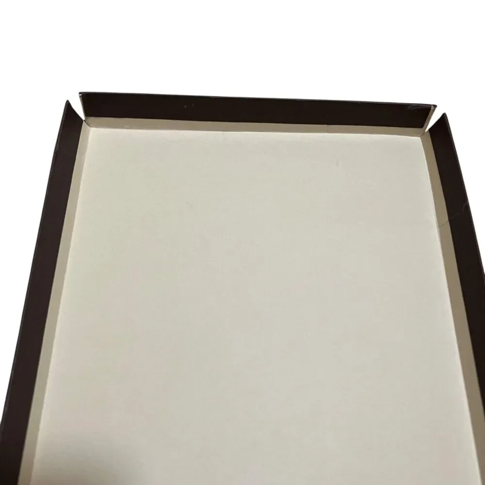 Louis Vuitton Gift Boxes Set Of 2 Brown Logo Rigid Tray Box Packaging Storage